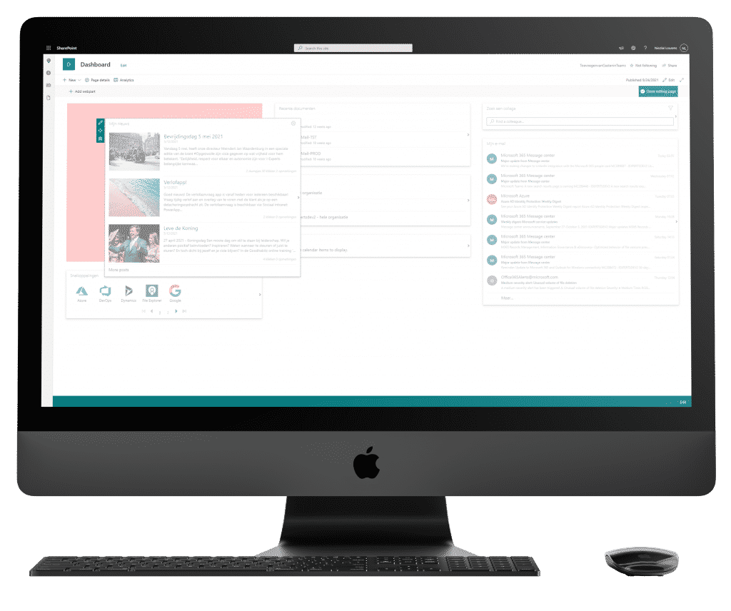 Gepersonaliseerde homepage - I-Experts