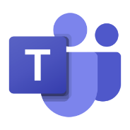 Logo van Microsoft Teams, met de letter 'T' op een achtergrond van gespreksballonnen.